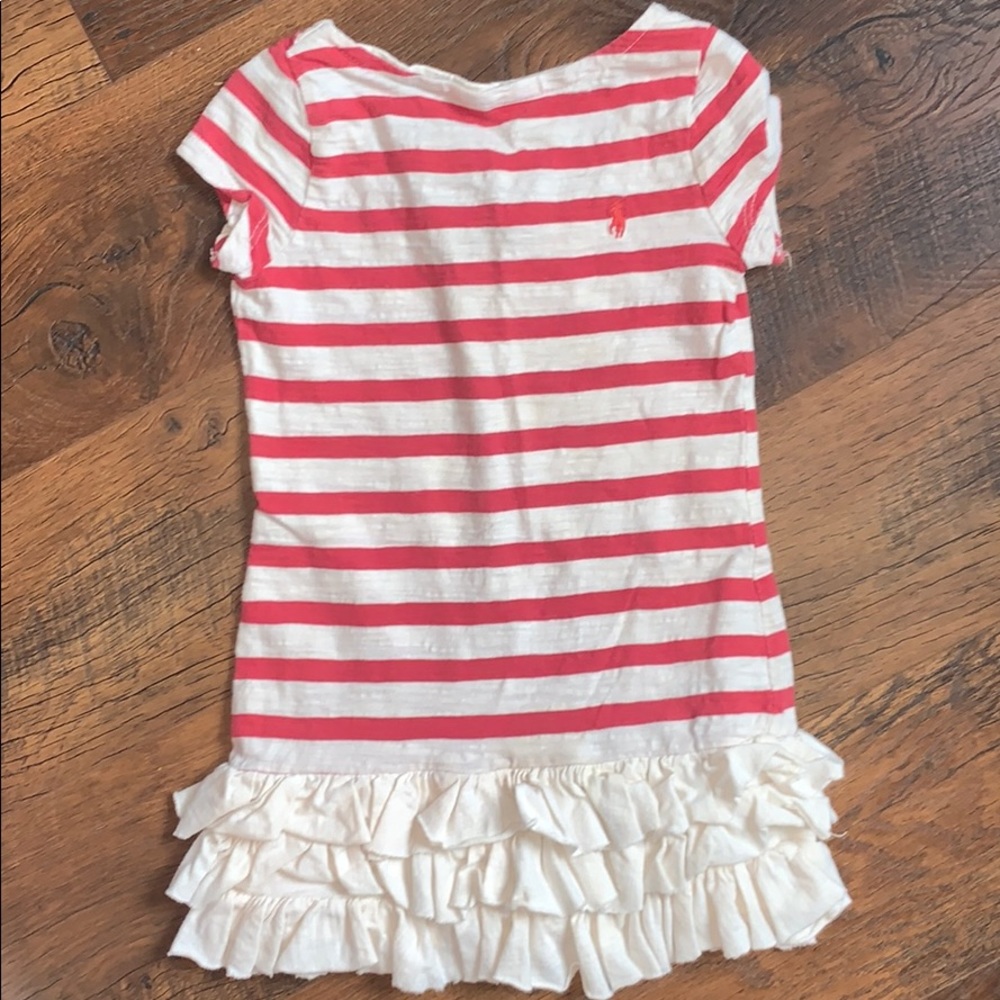 Striped Polo Ralph Lauren ruffles dress - 4T